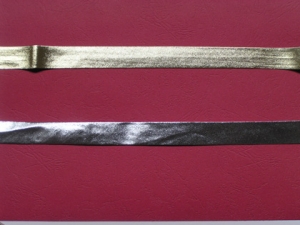 Schrägband gold + silber