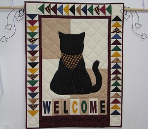 Welcome Applikationsquilt  fertig genäht und gequiltet