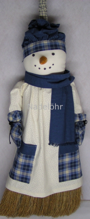 Schneemann Besenpuppe- Nähanleitung