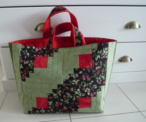 Log-Cabin Handtasche fertig genäht Ausstellungsstück