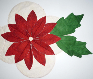 Weihnachts-Deko 3 teilig - Patchworkarbeit fertig genäht - Ausstellungsstück