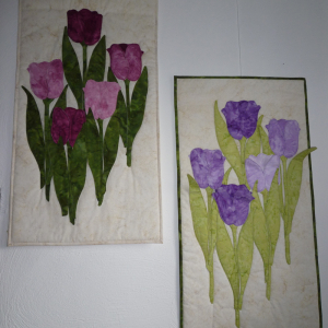 Amsterdamer Tulpen, Material-Teilpackung für  Wandbild  mit Nähanleitung